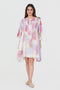 Playpen white floral printed smocked dress