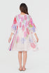 Playpen white floral printed smocked dress