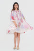 Playpen white floral printed smocked dress