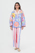 Playpen multi color printed, applique and embroidered coat