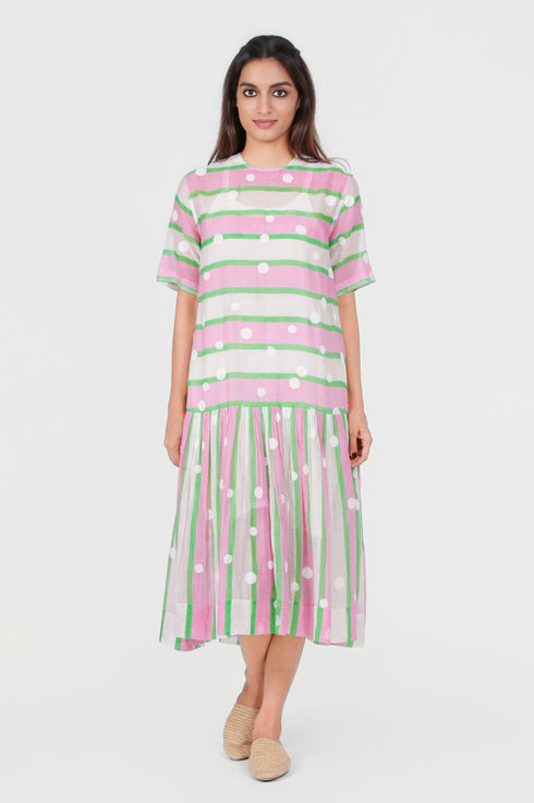 Playpen printed polka-dot dress