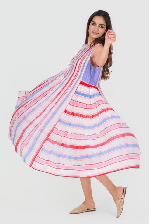 Playpen white printed sleeveless dress
