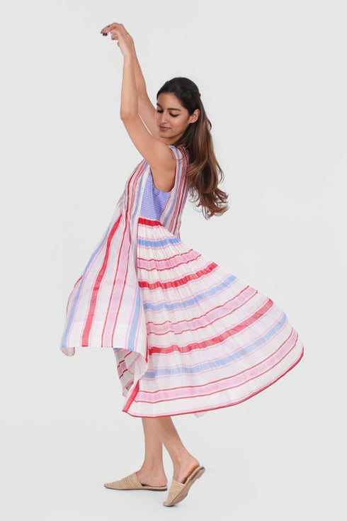Playpen white printed sleeveless dress