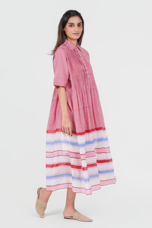 Playpen shirt collar printed dress