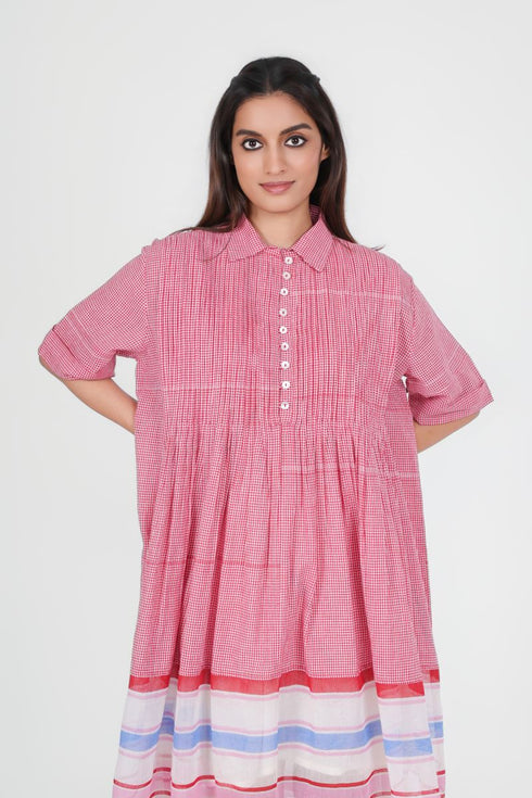 Playpen shirt collar printed dress