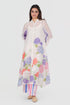 Playpen white floral printed and 3D applique shirt kurta