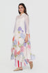 Playpen white floral printed and 3D applique shirt kurta