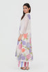 Playpen white floral printed and 3D applique shirt kurta
