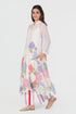 Playpen white floral printed and 3D applique shirt kurta