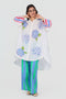 Playpen white high-low printed shirt tunic