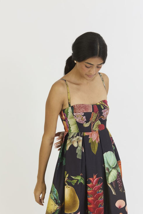 Plum black bralette dress