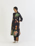 Plum black long kurta set