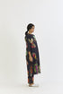 Plum black long kurta set