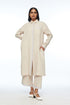 Polyantha beige front open tunic