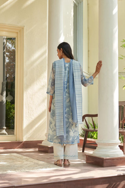 Powder blue kurta set