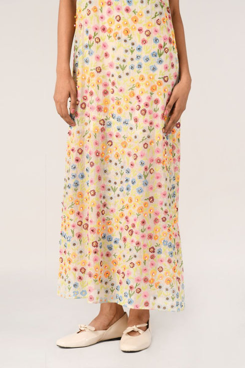 Prairie Lin ivory slip dress