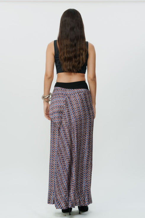 Printed long skirt