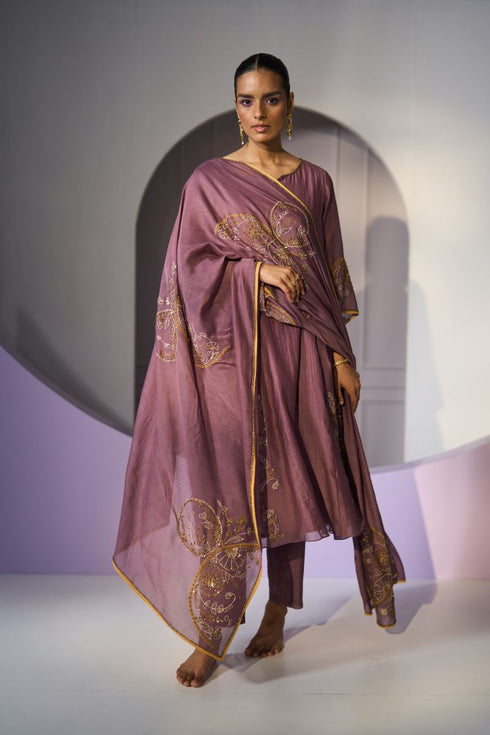 Purple husna dupatta