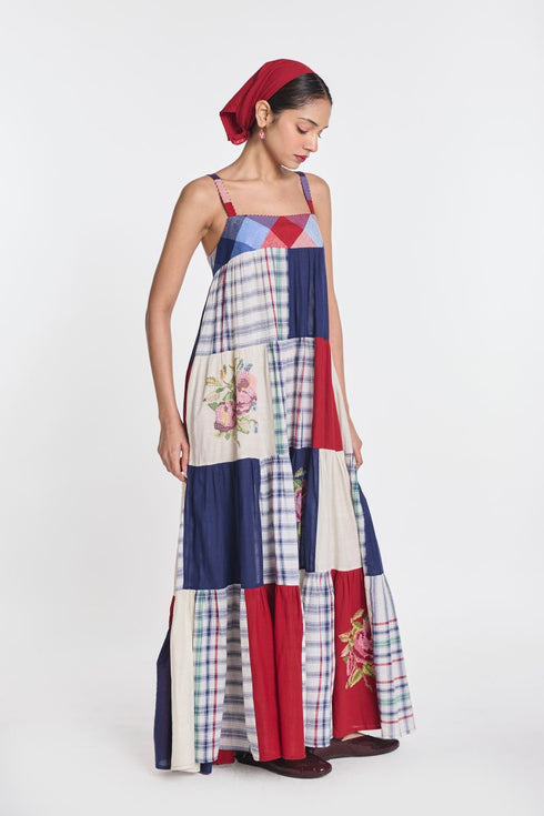 Rafflesia patchwork maxi dress