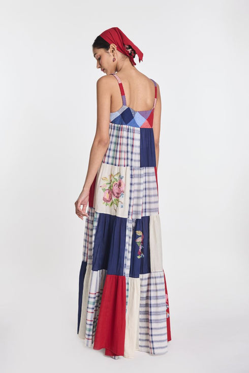 Rafflesia patchwork maxi dress
