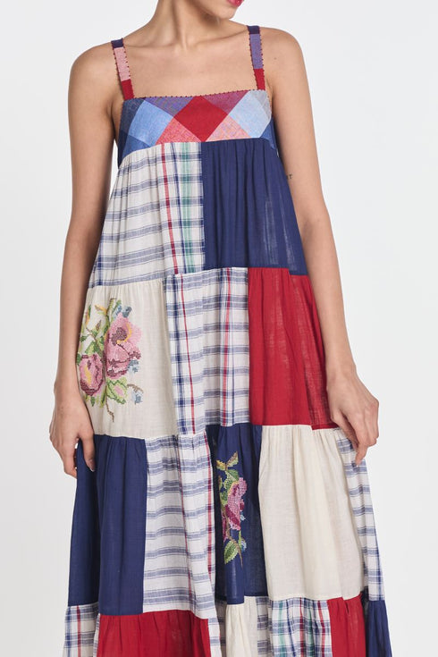 Rafflesia patchwork maxi dress