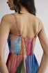 Rainbow garden crepe cowl bralette dress
