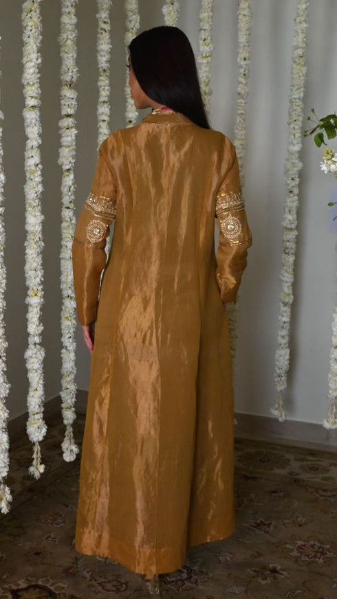 Rangeela antique gold tissue Sushma anarkali