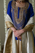 Rangeela blue begum kurta with deep ivory gharara