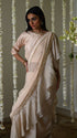 Rangeela deep ivory alia chiffon sari