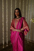 Rangeela hot pink desi girl sari with batwing blouse