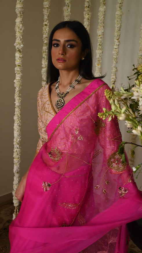 Rangeela hot pink jahan ara sari