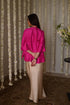 Rangeela hot pink noor tunic with deep ivory cowl skirt