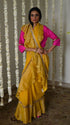 Rangeela ochre alia chiffon sari