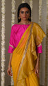 Rangeela ochre alia chiffon sari