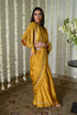 Rangeela ochre desi girl sari with batwing blouse