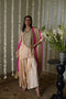 Rangeela rani tunic top with deep ivory cowl palazzo