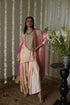 Rangeela rani tunic top with deep ivory cowl palazzo