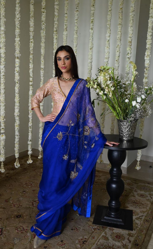 Rangeela royal blue jahan ara sari