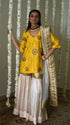Rangeela yellow jahan ara kurta with deep ivory sharara