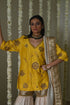 Rangeela yellow jahan ara kurta with deep ivory sharara
