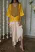 Rangeela yellow noor tunic with deep ivory cowl skirt