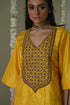 Rangeela yellow noor tunic with deep ivory cowl skirt
