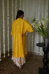 Rangeela yellow octa kaftan with deep ivory cowl palazzo