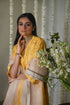 Rangeela yellow octa kaftan with deep ivory cowl palazzo