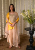 Rangeela yellow tunic top with deep ivory cowl palazzo