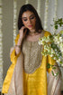Rangeela yellow tunic top with deep ivory cowl palazzo