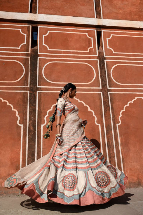 Rang mahal multicolor lehenga set