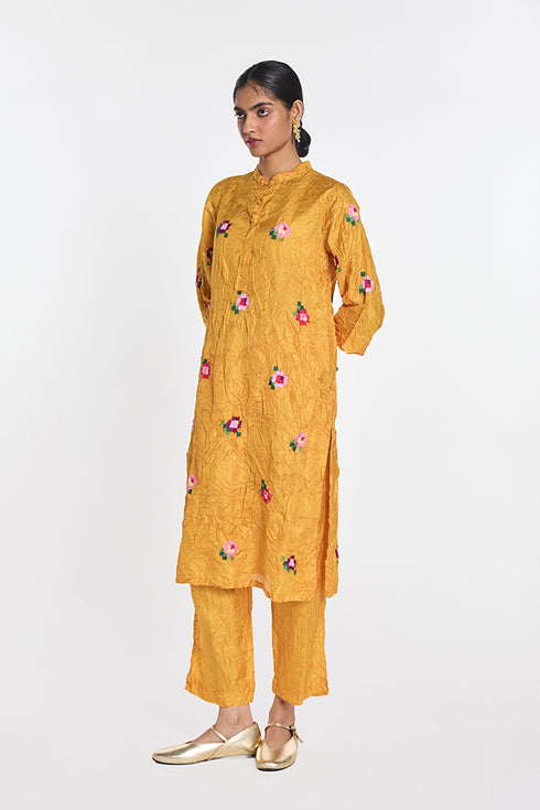 Raqsa mustard kurta set