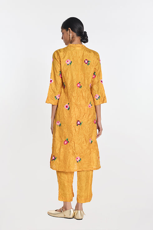 Raqsa mustard kurta set