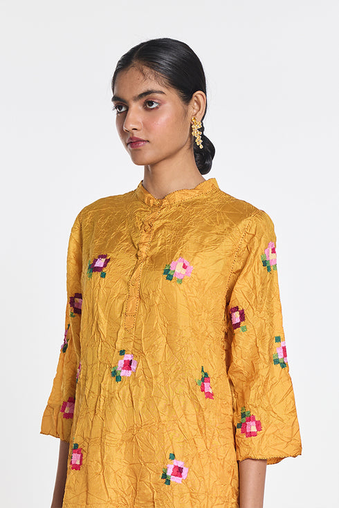 Raqsa mustard kurta set